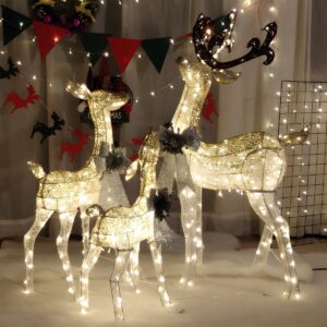 Christmas Elk Plug In Luminous Decor Light Ornaments