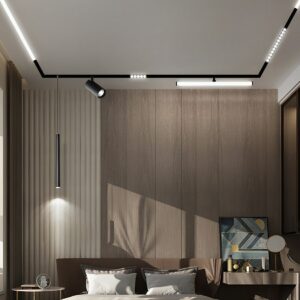 Alternative view of Modern Minimalist Mainless Lighting Magnetic DIY Track LED Recessed Ceiling Light