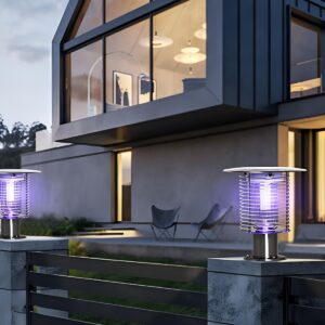 Alternative view of Solar Waterproof LED Outdoor Mosquito Bug Zapper Killer Post light Rechargeable