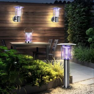 Alternative view of Solar Waterproof LED Outdoor Mosquito Bug Zapper Killer Wall Lights Rechargeable