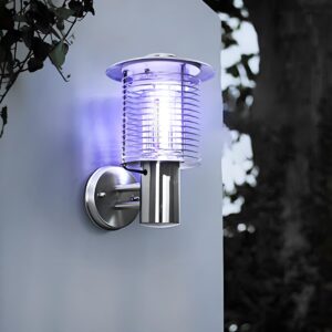 Solar Waterproof LED Outdoor Mosquito Bug Zapper Killer Wall Lights Rechargeable