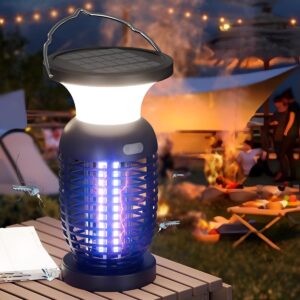 Solar Waterproof Outdoor Mosquito Bug Zapper Killer LED Hanging Lantern Lights