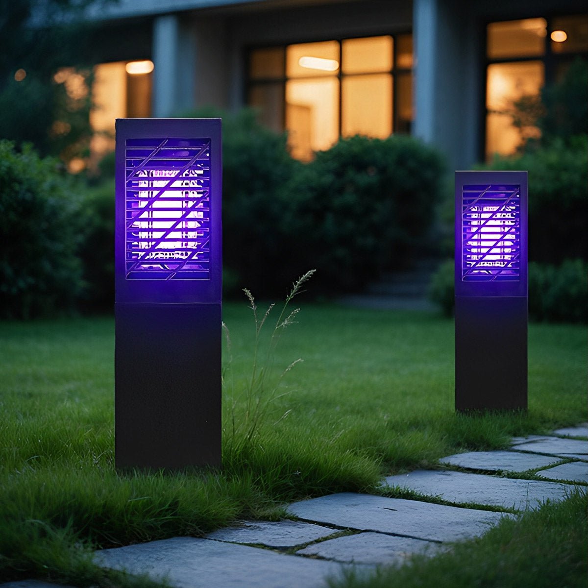 Solar Waterproof Rectangular LED Outdoor Mosquito Bug Zapper Killer Lawn Lights