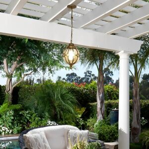Alternative view of Waterproof Aluminum Ball Outdoor Chandelier Light Hanging Pendan Light